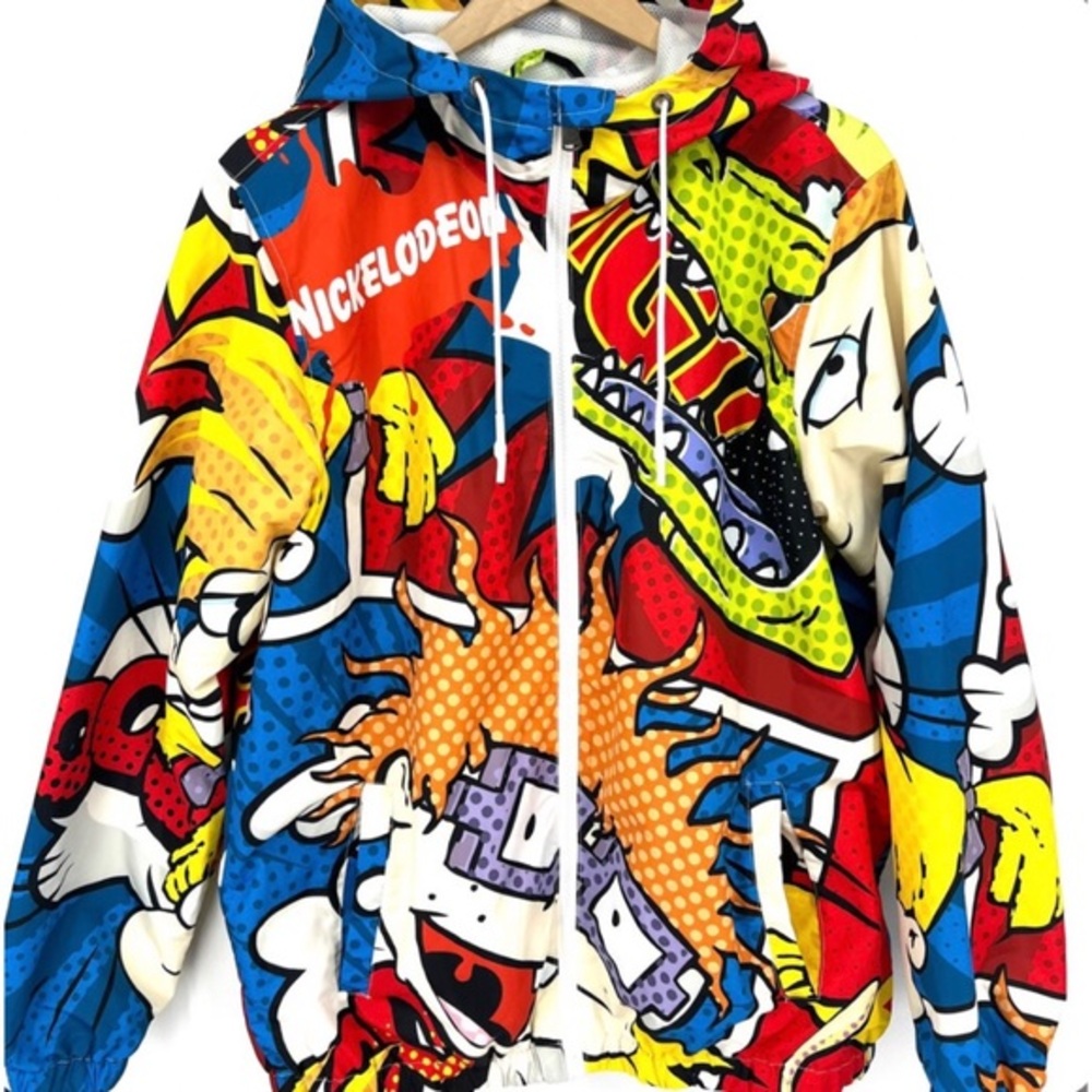 MEMBERS ONLY x NICKELODEON Men’s Color Cartoon Windbreaker Jacket Sizes M/L NWT